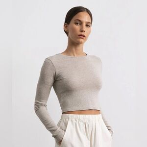 Ozma Lia top in heathered grey